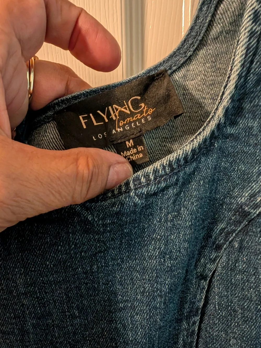 Flying Tomato Dark Blue Denim Jumpsuit Overalls